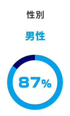 性別:男性87%